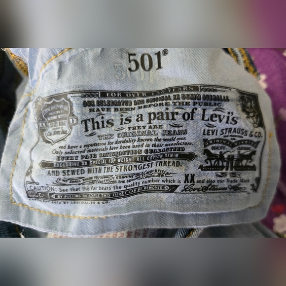 Levis 501 Girls Light Denim Blue Jeans Size 14A - Picture 9 of 12